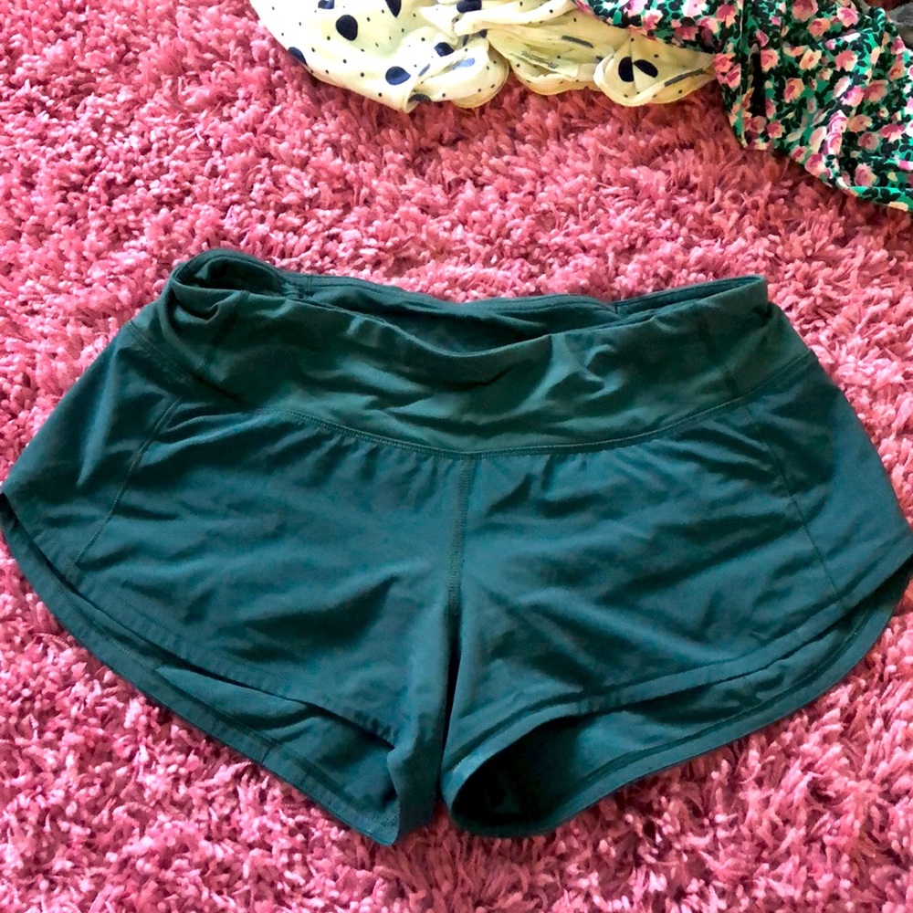 teal lulu lemon speed up shorts